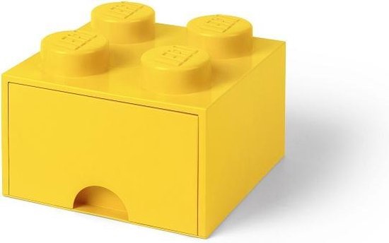 Lego Brick 4 Opberglade - - Geel