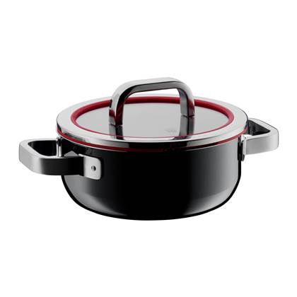 WMF FusionTec Functional Kookpan 20 cm laag + deksel - Negro