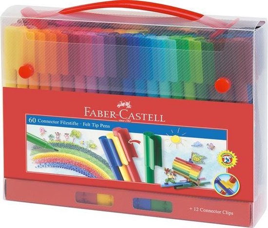 Faber Castell Viltstiften Faber-castell Connector Koff - Wit