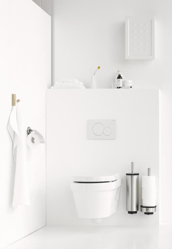 Brabantia RVS Toiletrolhouder met klep mat - Silver