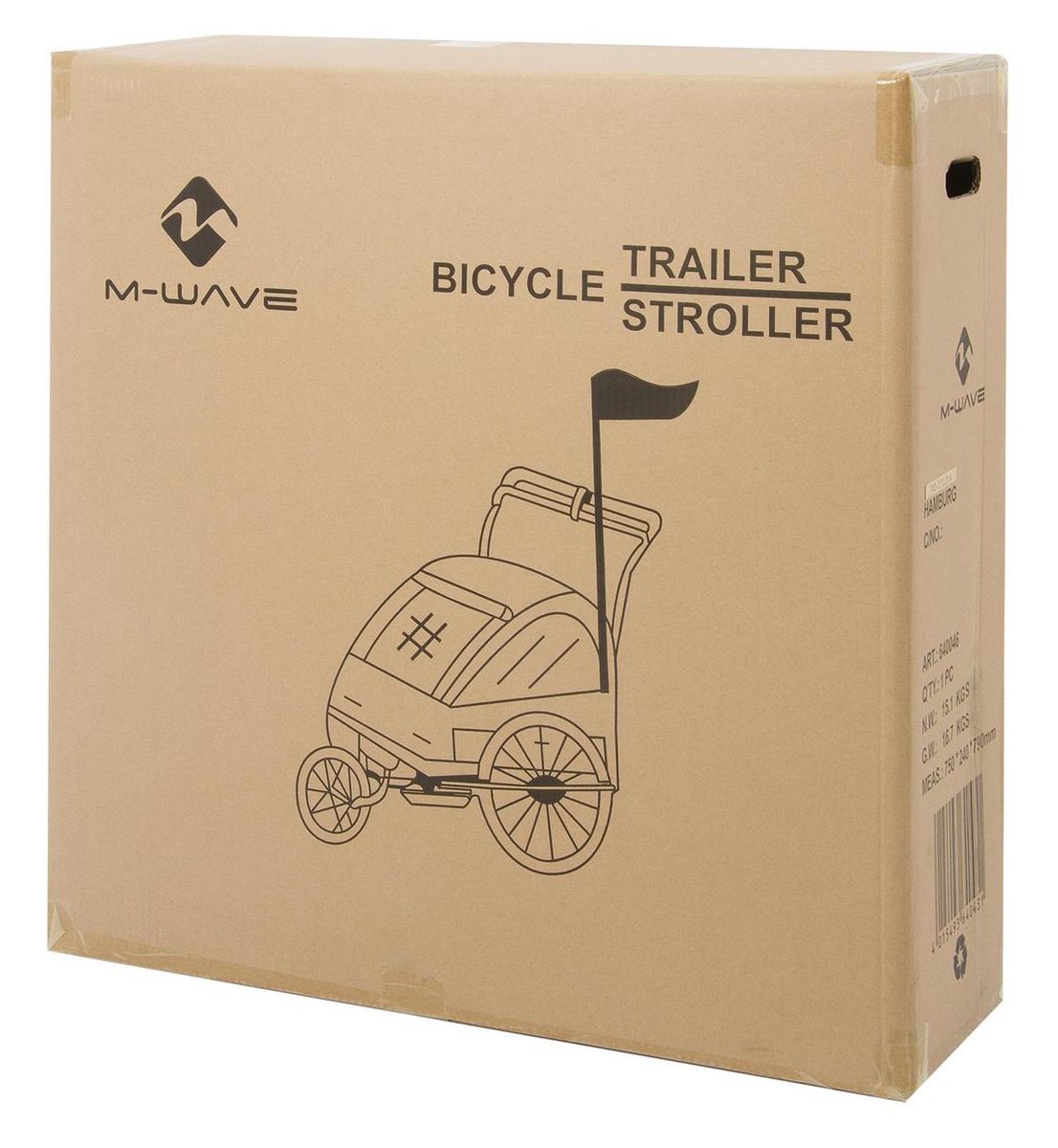 M-wave Carry All 3 In 1 20 Inch Unisex - Geel