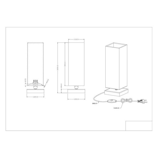 TRIO Touch Tafellamp mat - Zwart