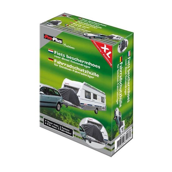 PROPLUS Fietshoes Xl Voor 2 Fietsen Op Dissel Polyester Donker - Grijs