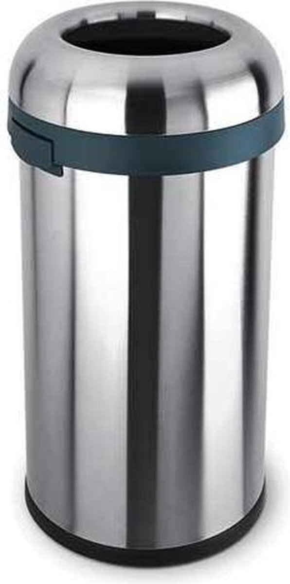 Simplehuman Afvalemmer Bullet Open Top Rvs, 60 Liter - - Silver