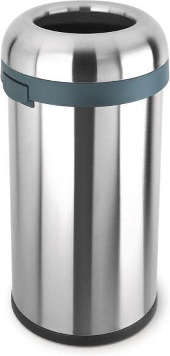Simplehuman Afvalemmer Bullet Open Top Rvs, 60 Liter - - Silver