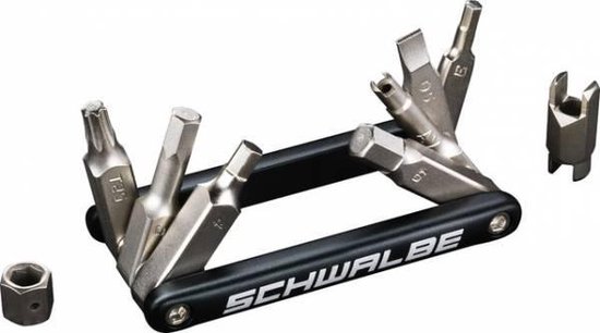 Schwalbe Multitool 9 Functies 9,5 Cm Zwart/zilver - Silver