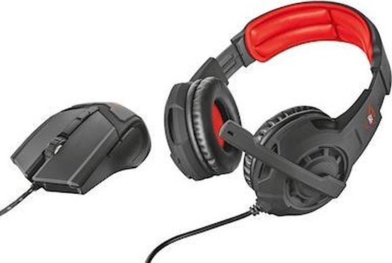 Trust GXT 784 - Gaming Headset + Muis Bundel - Zwart