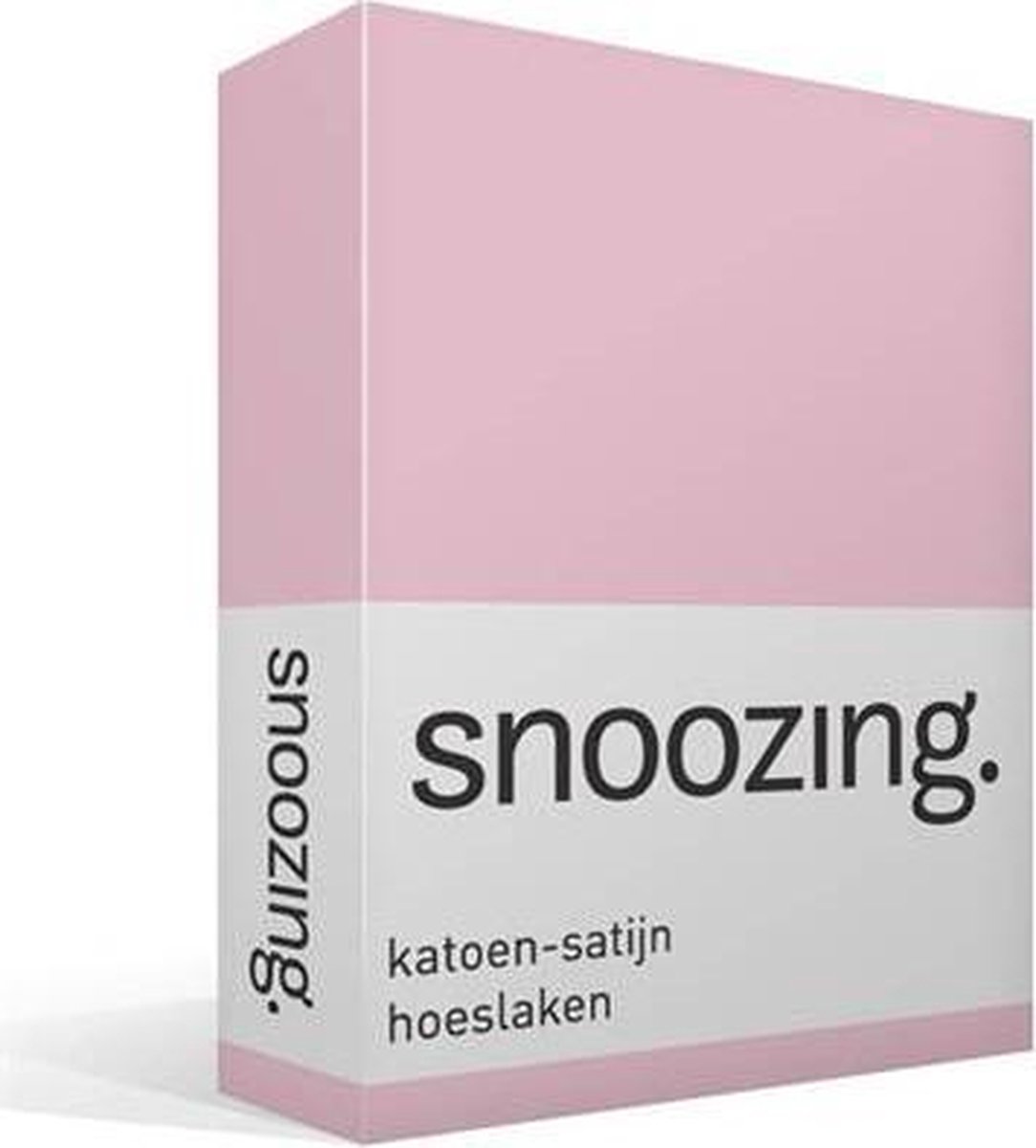 Snoozing - Katoen-satijn - Hoeslaken - 100x200 - - Roze