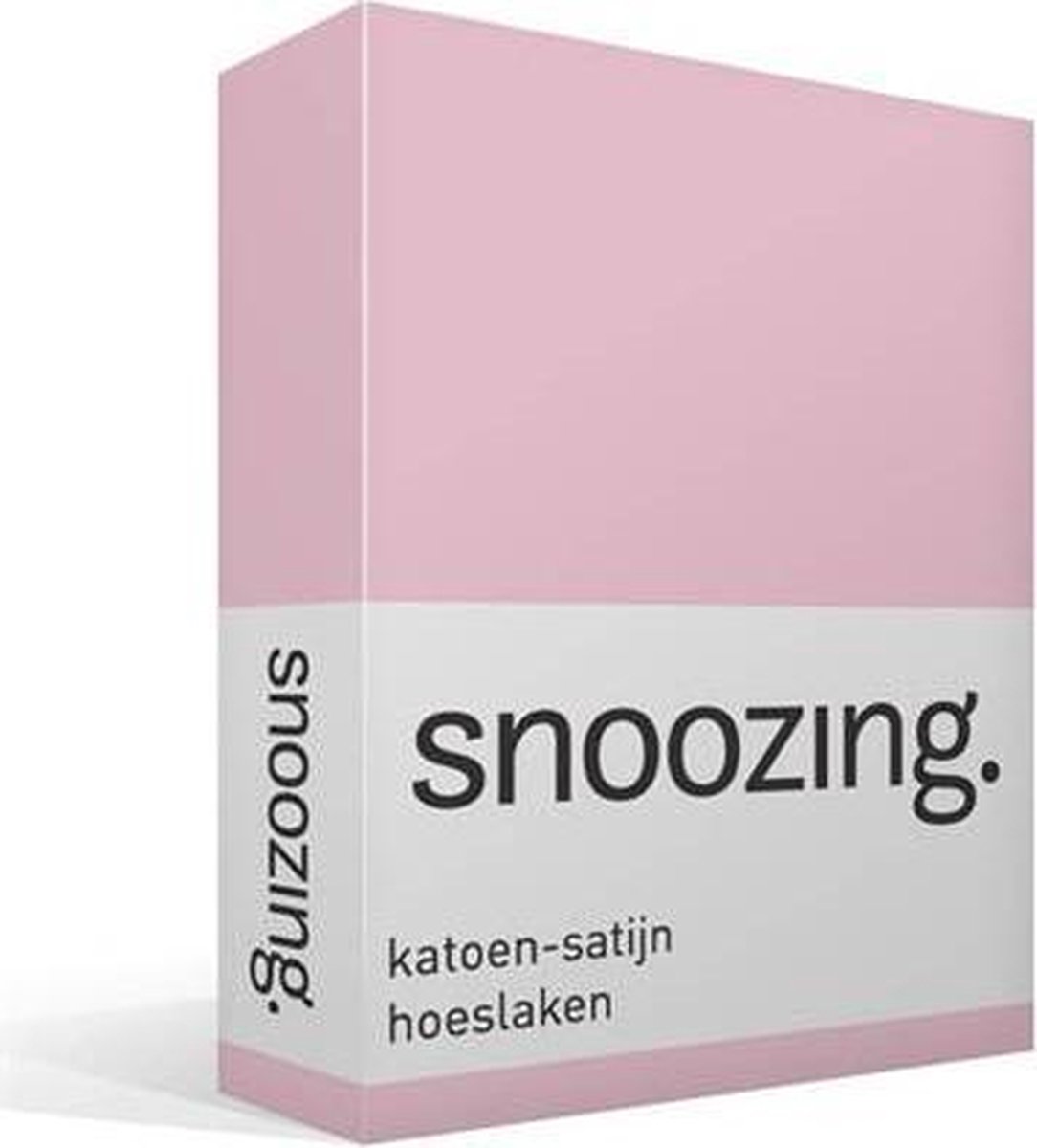 Snoozing - Katoen-satijn - Hoeslaken - 120x200 - - Roze