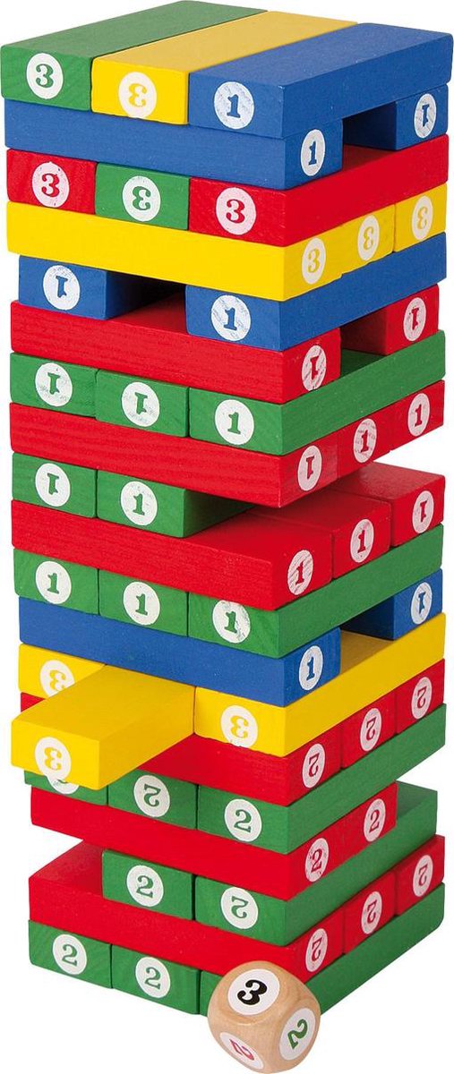 Small Foot Houten Getallentoren Spel 8 X 8 X 24 Cm