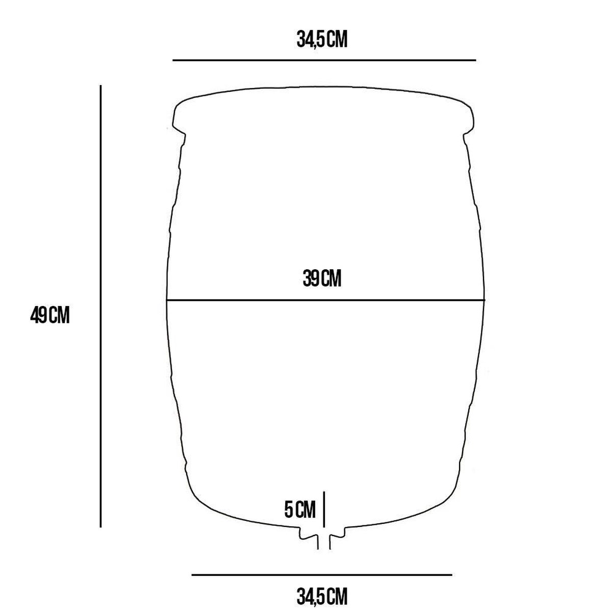Roto Regenton 50 Liter - Bruin