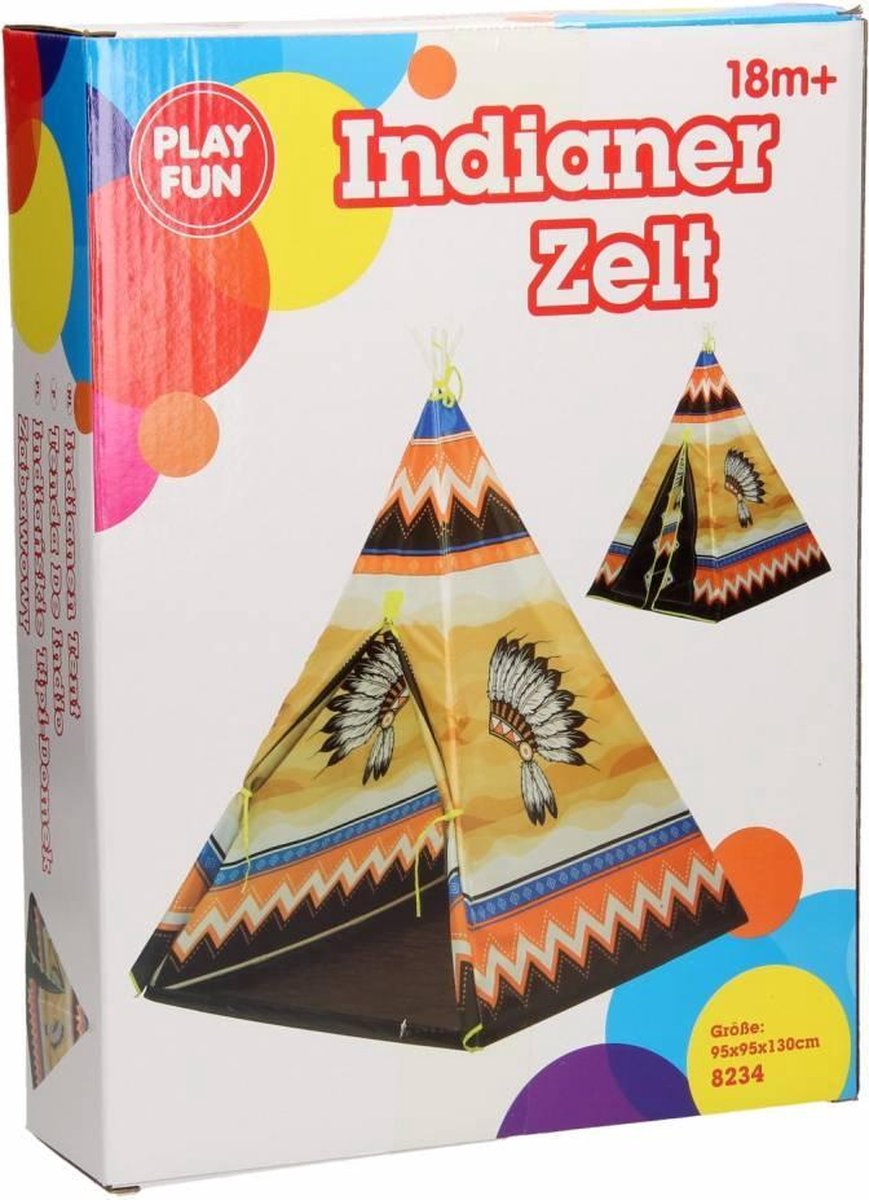 Playfun Speeltent Indianen Tipi 95 X 95 - Bruin
