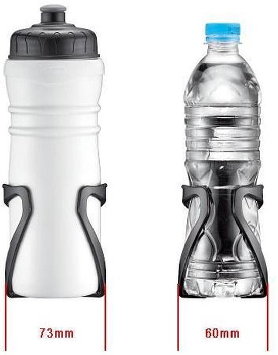 Ibera Verstelbare Bidonhouder 60-73 Mm Kunststof - Zwart