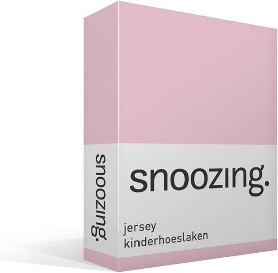 Snoozing Jersey Kinderhoeslaken - 100% Gebreide Jersey Katoen - Peuter (70x150 Cm) - - Roze