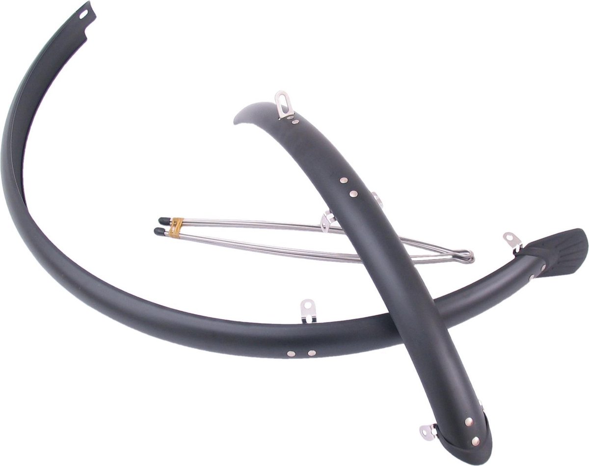 Sunnywheel Spatborden Set Kunststof 28 Inch 45mm Matzwart