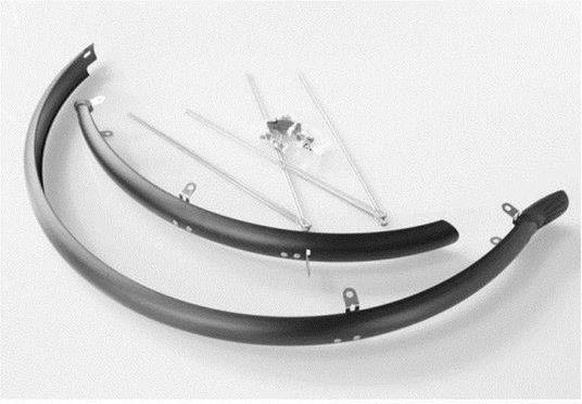 Sunnywheel Spatborden Set Kunststof 28 Inch 45mm Matzwart