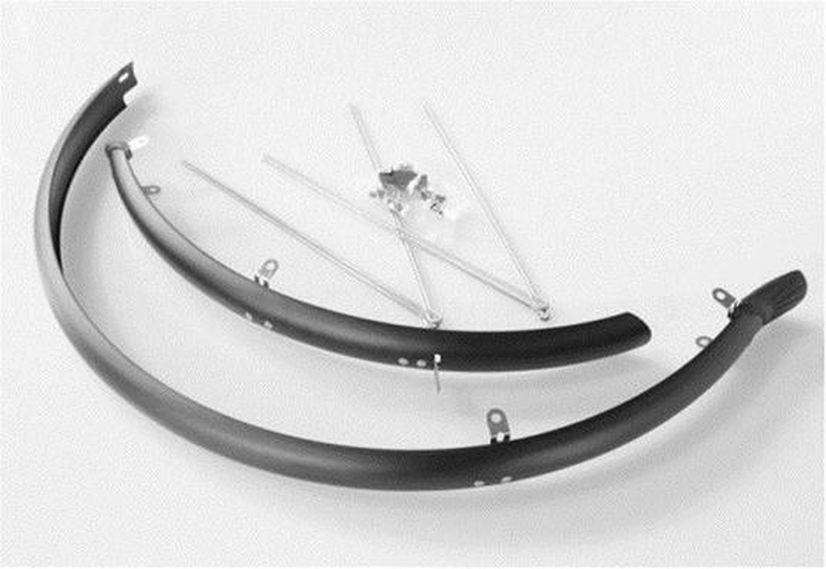 Sunnywheel Spatborden Set Kunststof 28 Inch 50mm Matzwart