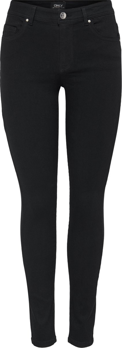 Only - Wauw - Skinny jeans met mediumhoge taille in zwart