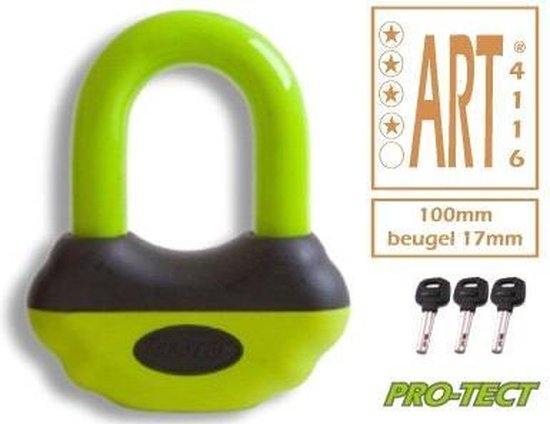 Pro-Tect Schijfremslot Topaz Art**** - Geel