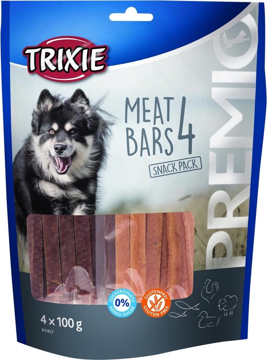 Trixie Premio 4 Meat Bars - Hondensnacks - Kip Eend Lam 4 x 100 g