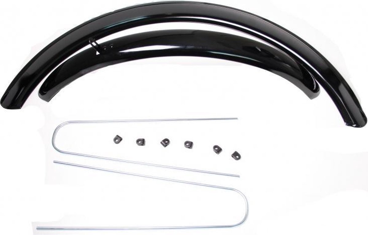 TOM Spatbord Set Atb Staal 24 Inch - Zwart