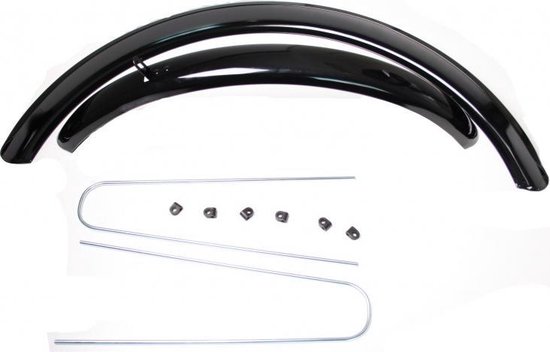 TOM Spatbord Set Atb Staal 24 Inch - Zwart