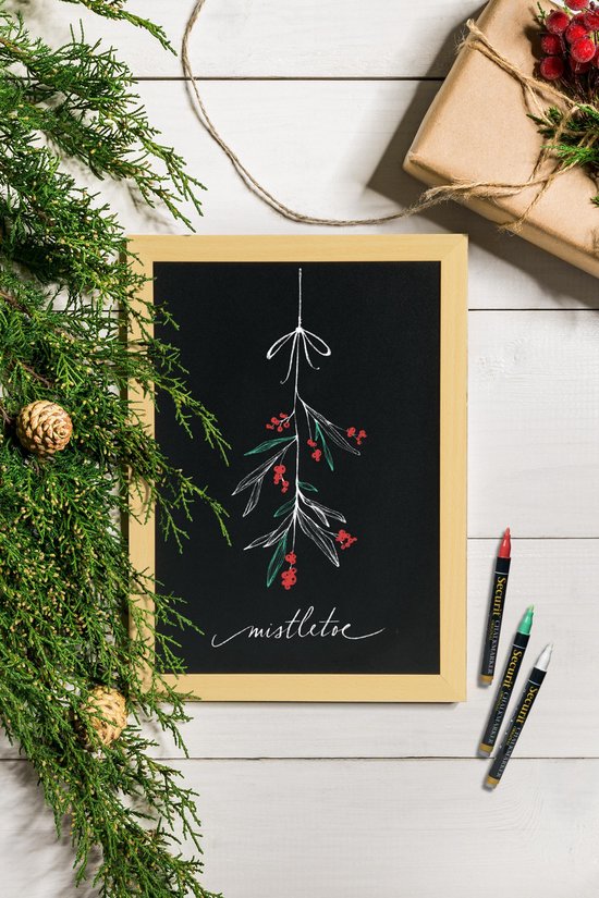 Securit Krijtbord Woody Ft 30 X 40 Cm, T - Wit