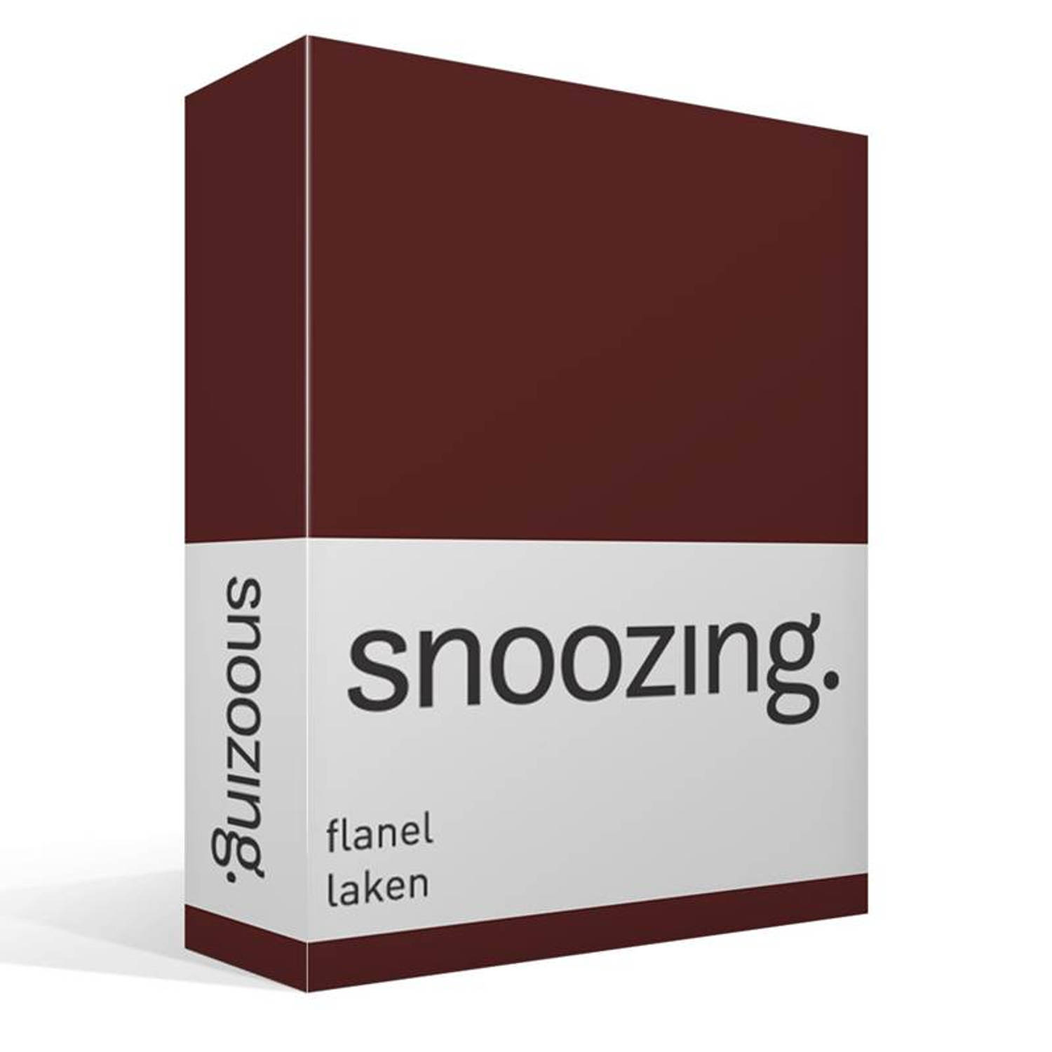 Snoozing - Flanel - Laken - Lits-jumeaux - 240x260 - Aubergine - Roze