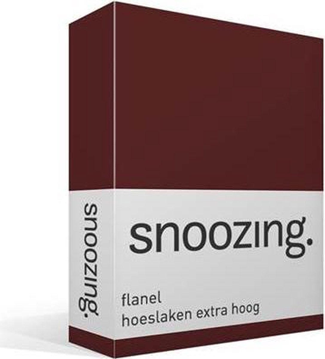 Snoozing - Flanel - Hoeslaken - Extra Hoog - 90/100 X220 - Aubergine - Roze