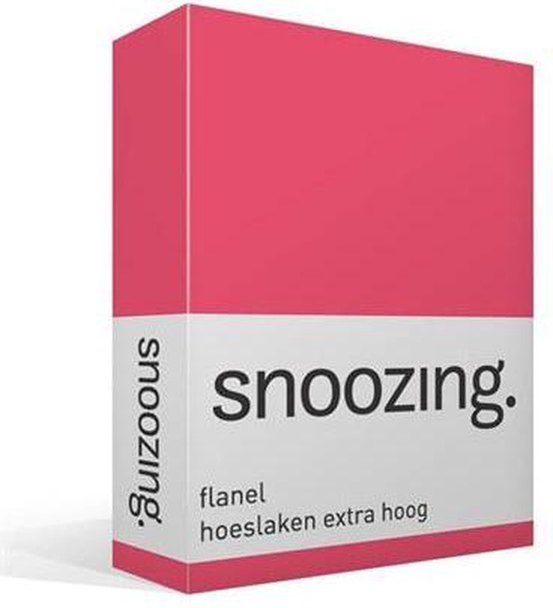 Snoozing - Flanel - Hoeslaken - Extra Hoog - 80/90 X200 - Fuchsia - Roze