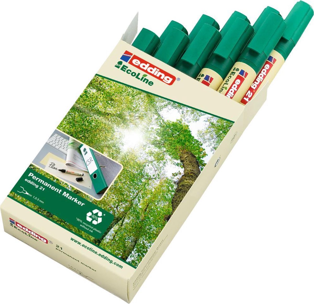 Edding Permanent Marker Ecoline E-21 - Groen