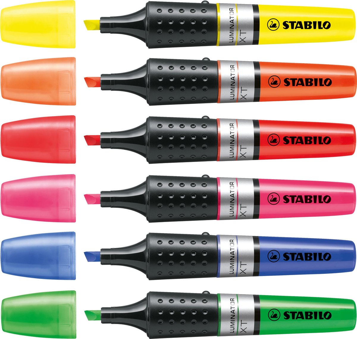 Stabilo Markeerstift Luminator Etui Van 4 Stuks In Geassorteerde Kleuren: Geel, Groen, Oranje En - Roze
