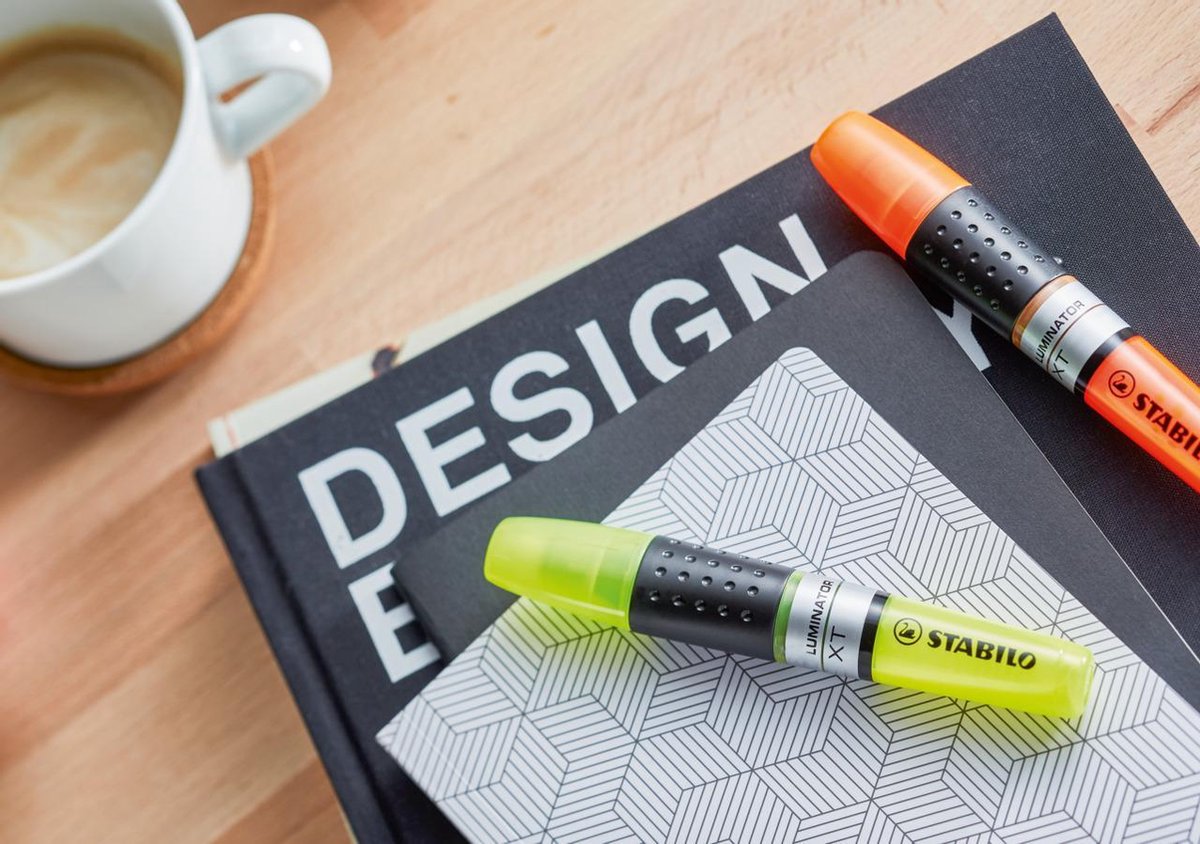 Stabilo Markeerstift Luminator Etui Van 4 Stuks In Geassorteerde Kleuren: Geel, Groen, Oranje En - Roze