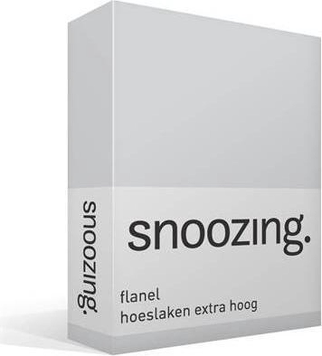 Snoozing - Flanel - Hoeslaken - Extra Hoog - 120x200 - - Grijs