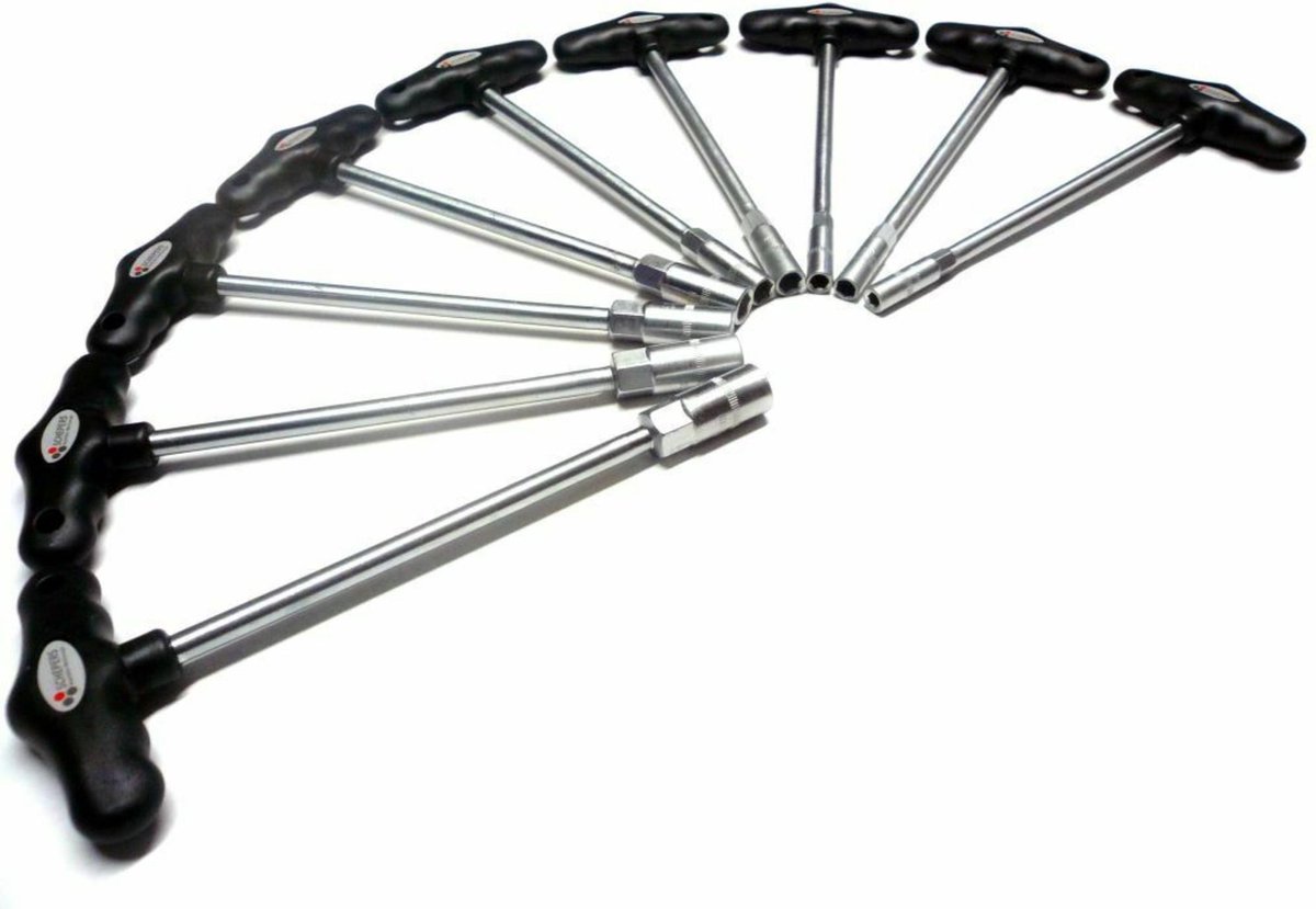 Hofftech Dopsleutelset T-greep 9 Delig Dop 6-14 Mm - Zwart