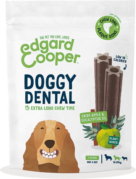 Edgard&Cooper Doggy Dental Appel - Hondensnacks - M