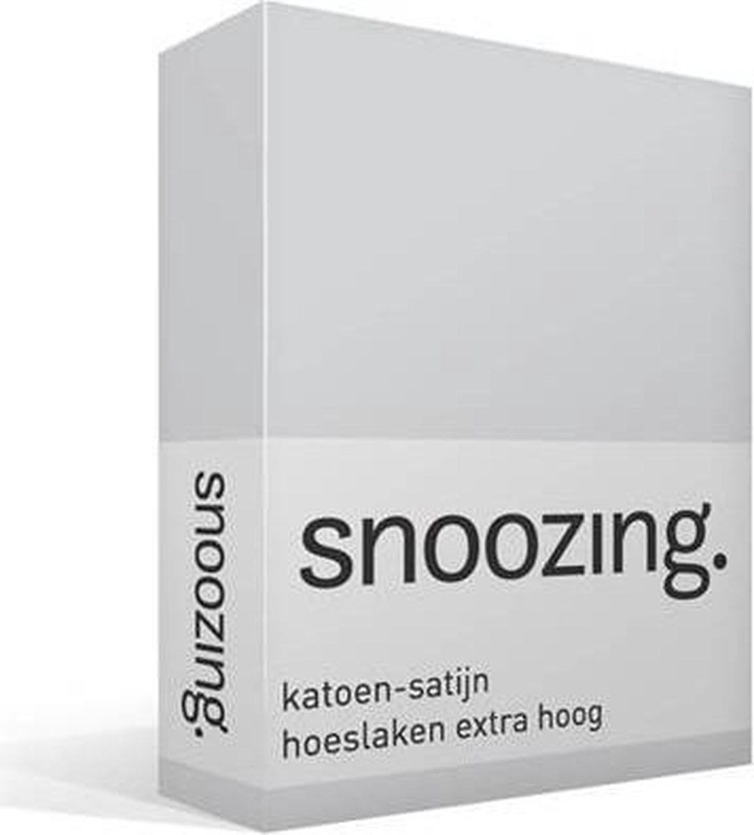 Snoozing - Katoen-satijn - Hoeslaken - Extra Hoog - 70x200 - - Grijs