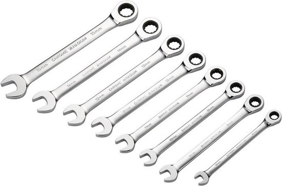 Icetoolz Ring-/steeksleutel Met Ratel 10 Mm Chroom-vanadium - Silver