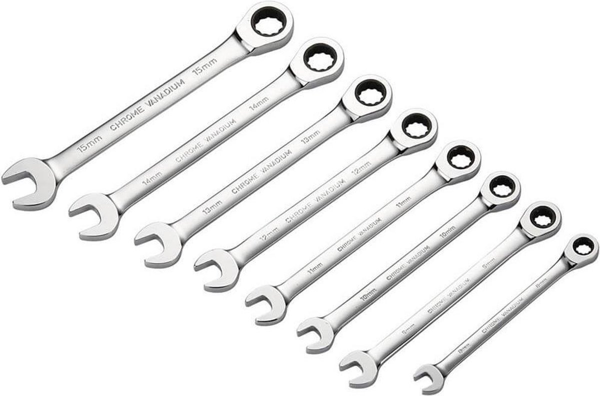 Icetoolz Ring-/steeksleutel Met Ratel 10 Mm Chroom-vanadium - Silver