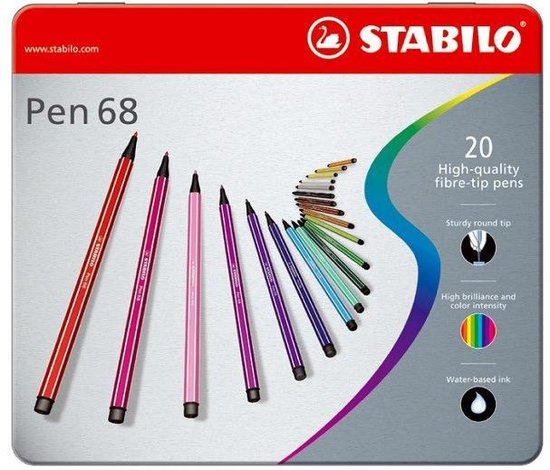 Stabilo Viltstift Pen 68 20 Stiften