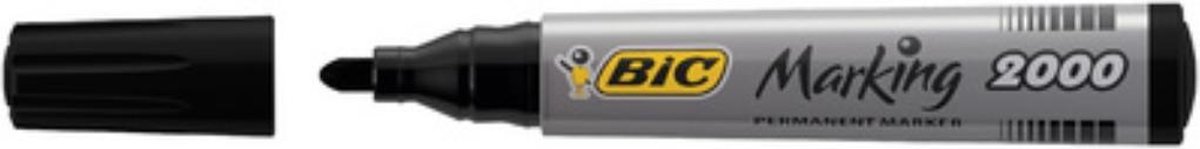 Bic Permanent Marker 2000-2300, Schrijfbreedte 1,7 Mm, Ronde Punt - Zwart