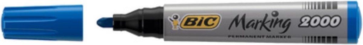 Bic Permanent Marker 2000-2300, Schrijfbreedte 1,7 Mm, Ronde Punt - Zwart