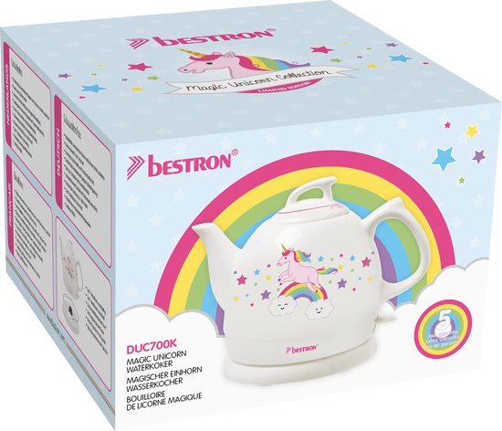 Bestron Duc700k Magic Unicorn Waterkoker - Blanco