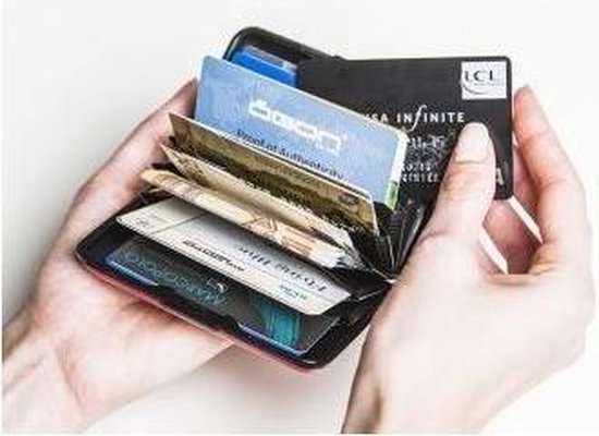 Ögon Designs Ogon Designs Stockholm - Aluminium Creditcardhouder - Carbon - Zwart