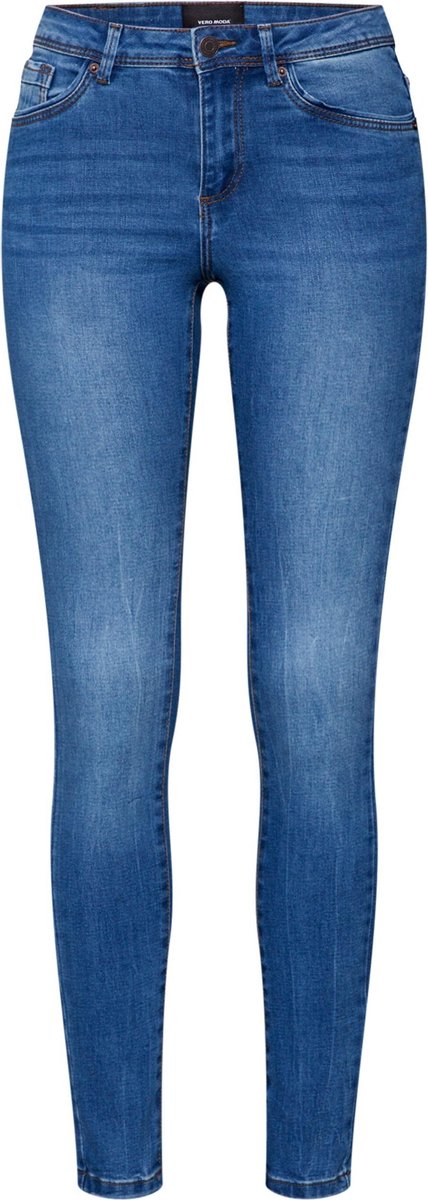 VERO MODA Vmtanya Normal Waist Skinny Jeans Dames - Blauw