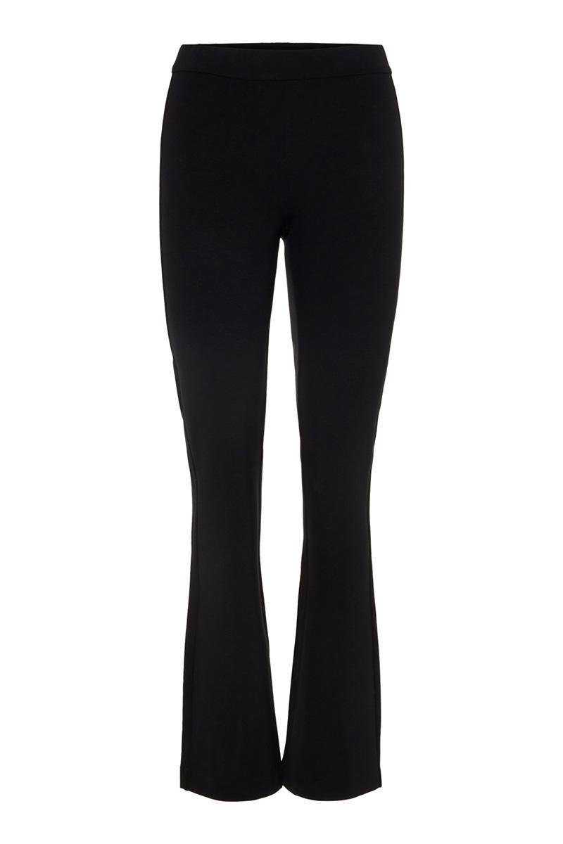VERO MODA Flared Jersey Broek Dames - Zwart