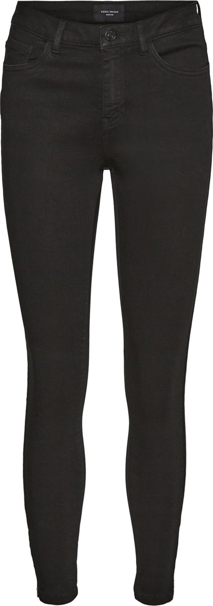 VERO MODA Vmtilde Regular Waist Enkel Skinny Jeans Dames - Negro