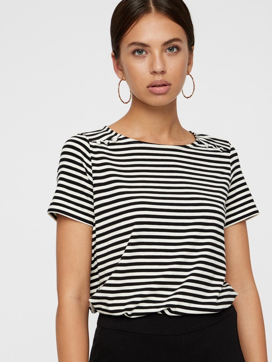 VERO MODA Flared Jersey Broek Dames - Zwart