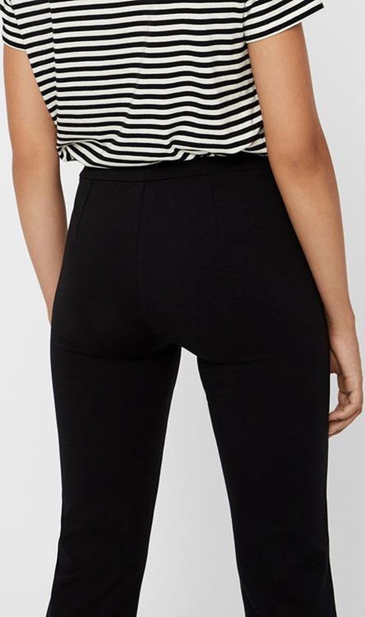 VERO MODA Flared Jersey Broek Dames - Zwart