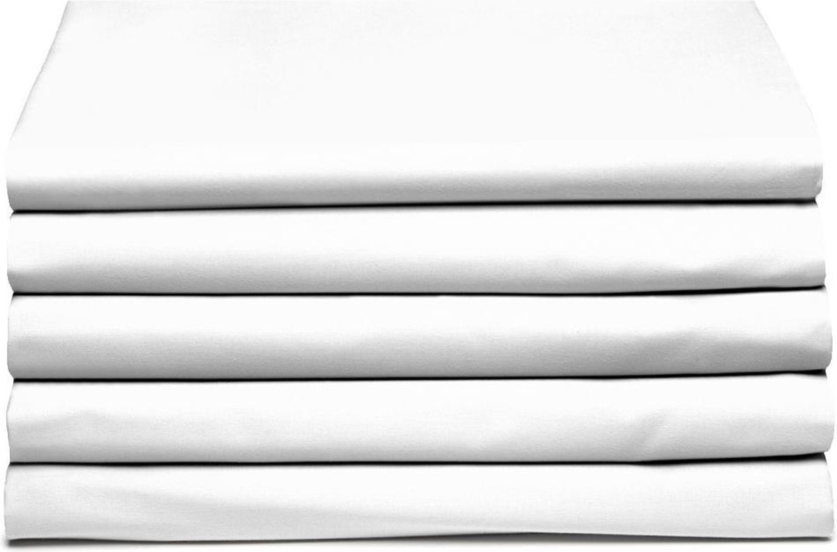 Cinderella Flanel Laken - 100% Geruwde Flanel-katoen - Lits-jumeaux (240x260 Cm) - - Wit